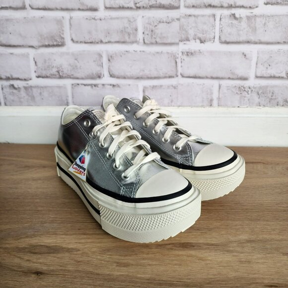 ⭐Converse Chuck Taylor Lift Double Stack Sz 8 Men's Shoes Sneaker Silver A16406C - Picture 3 of 9